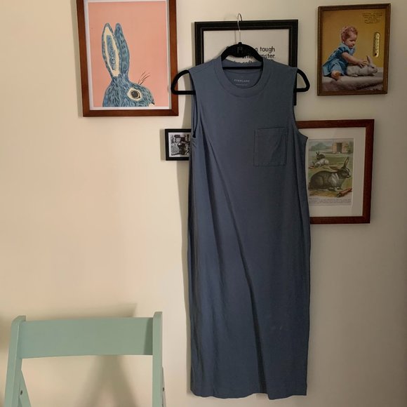 Everlane Dresses & Skirts - EUC Everlane Long Weekend Tank Dress Size Medium Sea Storm